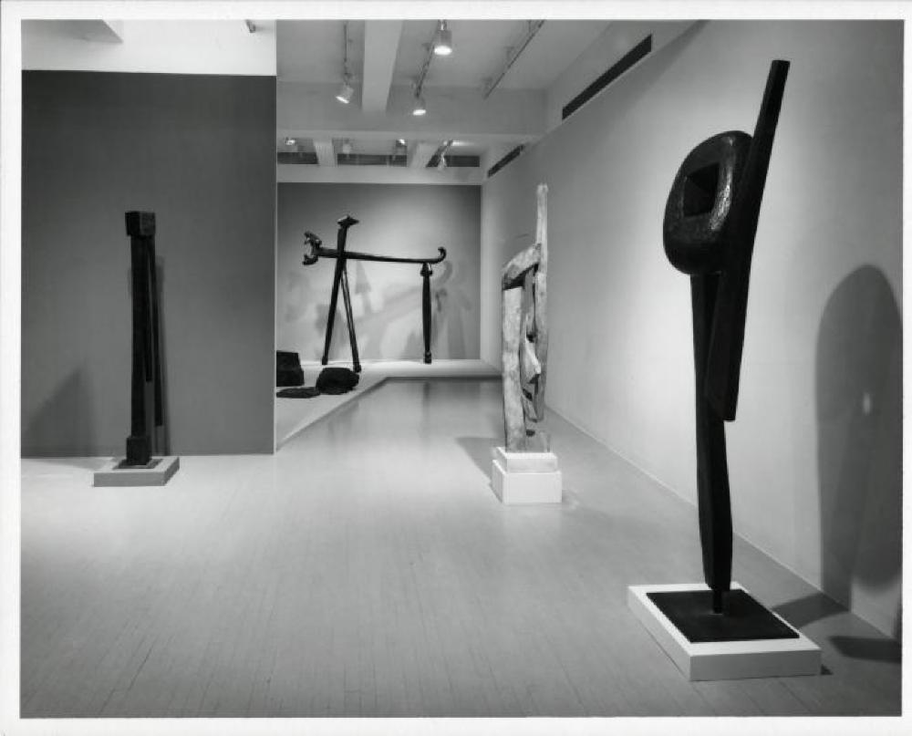 Installation view of "Isamu Noguchi - Bronze & Iron Sculpture," Pace Gallery, May 13, 1988 - June 11, 1988.