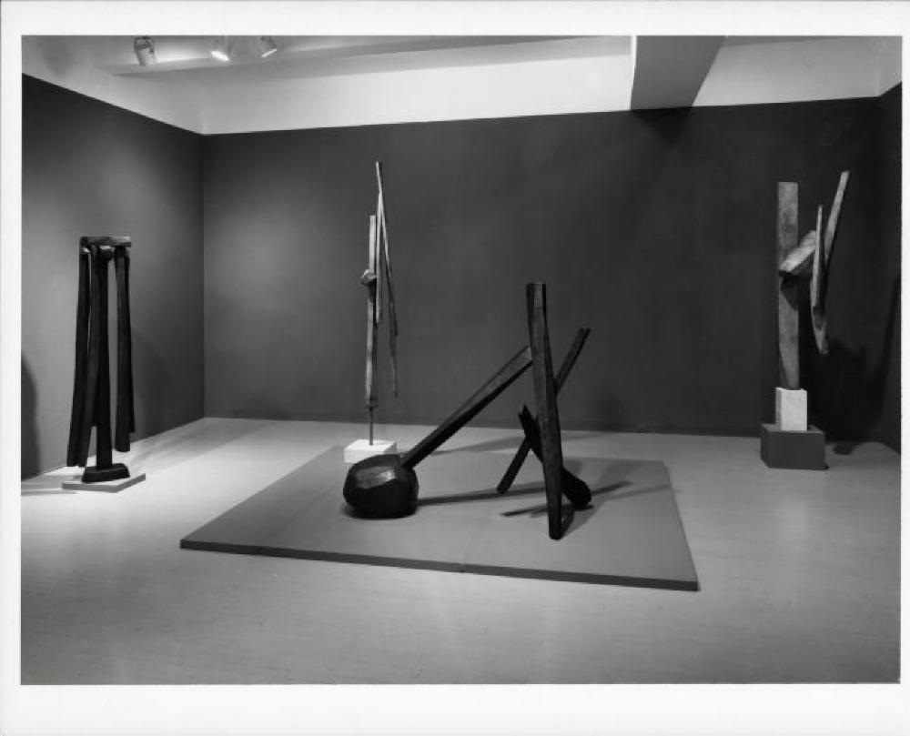 Installation view of "Isamu Noguchi - Bronze & Iron Sculpture," Pace Gallery, May 13, 1988 - June 11, 1988.