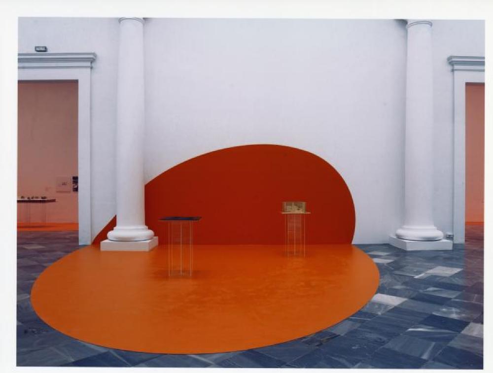 Installation view of "Isamu Noguchi: A Study in Space," Italdesign, Giugiaro Museum, May 8, 2001 - January 2002.