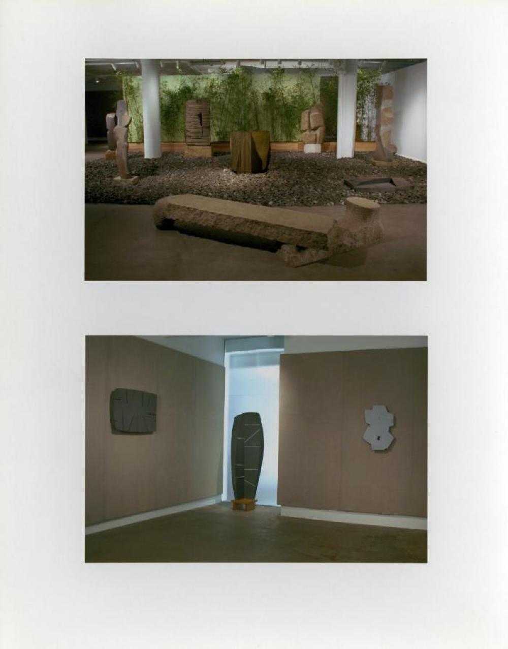 Installation views of "Sculpture and Nature," The Noguchi Museum, June 29, 2002 - January 13, 2003.