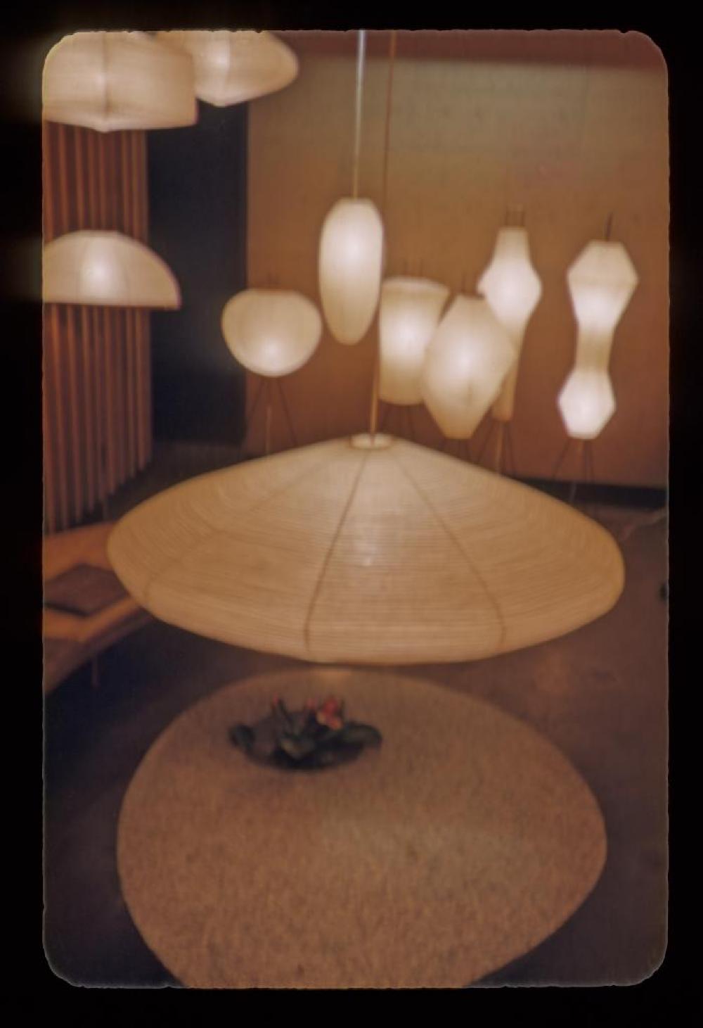 Installation view of "Akari: Lamps by Isamu Noguchi," Chuo Koron Gallery, Japan
