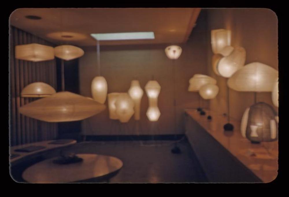 Installation view of "Akari: Lamps by Isamu Noguchi," Chuo Koron Gallery, Japan