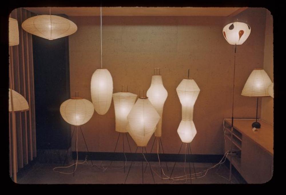 Installation view of "Akari: Lamps by Isamu Noguchi," Chuo Koron Gallery, Japan