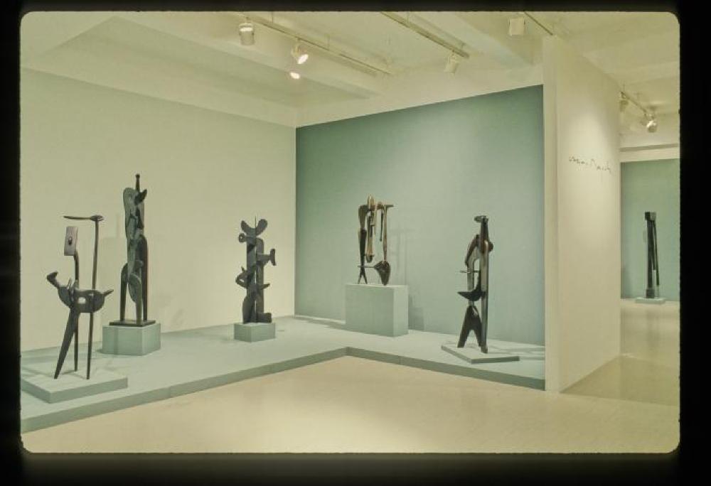 Installation view of "Isamu Noguchi - Bronze & Iron Sculpture," Pace Gallery