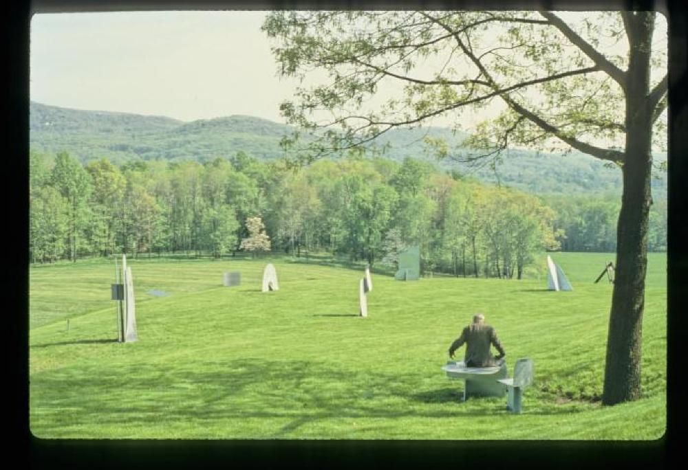 Installation view of "Isamu Noguchi: Gemini G.E.L.," Storm King Art Center, 1984