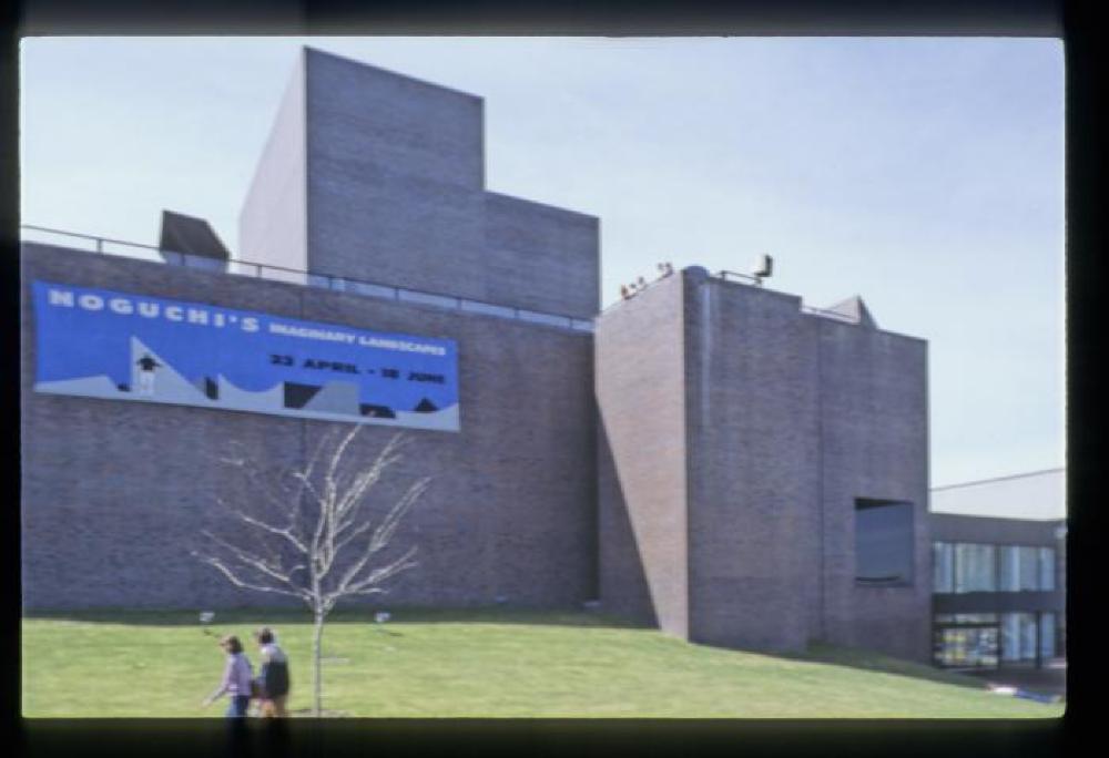 View of signage for "Imaginary Landscape," Walker Art Center, Minneapolis