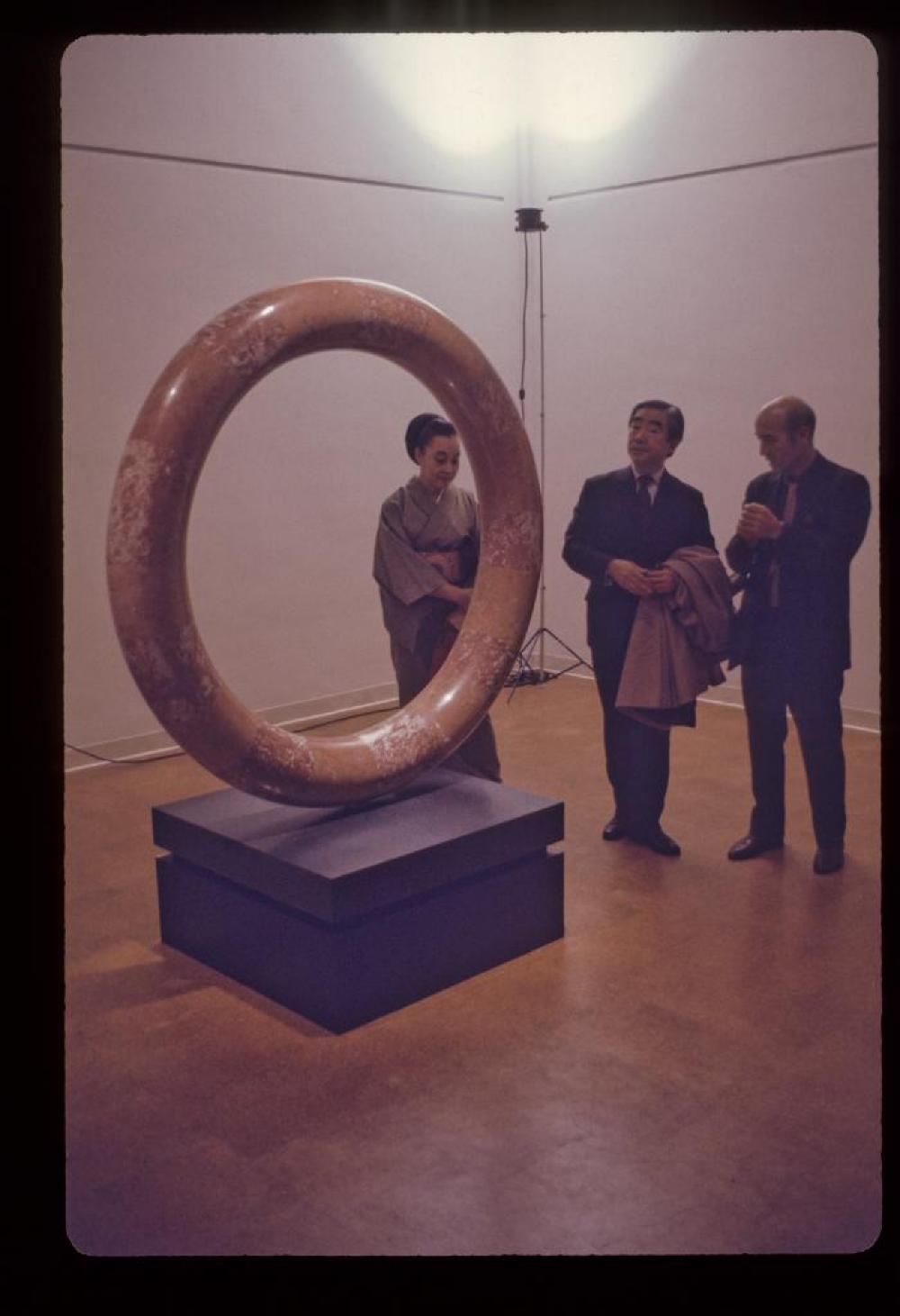 Installation view of "Isamu Noguchi" with Isamu Noguchi, Fumiko Inokuma and Genichiro Inokuma, Cordier & Ekstrom Gallery