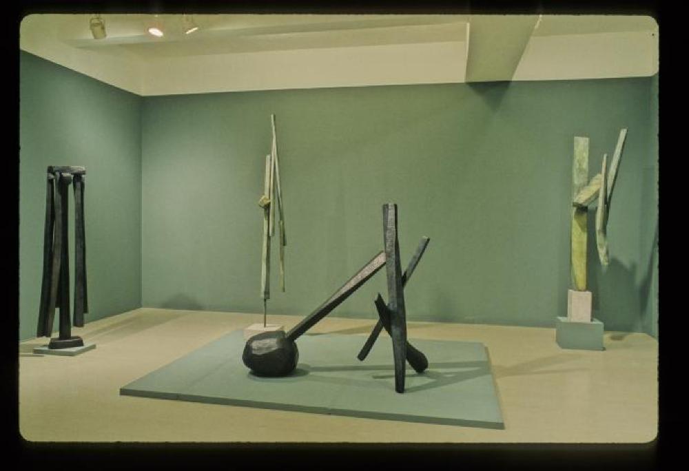 Installation view of "Isamu Noguchi - Bronze & Iron Sculpture," Pace Gallery