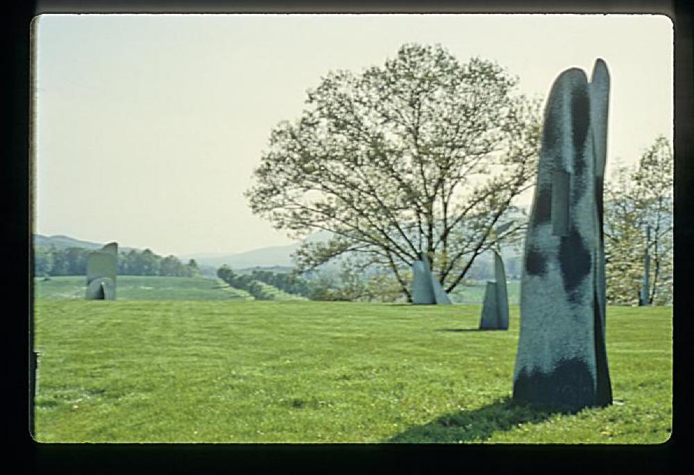 Installation view of "Isamu Noguchi: Gemini G.E.L.," Storm King Art Center, 1984