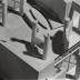 Installation view of Isamu Noguchi, Mitsukoshi Department Store exhibition (Nihombashi Head Store); Model for Faculty Room and Garden, Shin Banraisha, Keio University