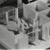 Installation view of Isamu Noguchi, Mitsukoshi Department Store exhibition (Nihombashi Head Store); Model for Faculty Room and Garden, Shin Banraisha, Keio University