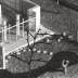 Installation view of Isamu Noguchi, Mitsukoshi Department Store exhibition (Nihombashi Head Store); Model for Faculty Room and Garden, Shin Banraisha, Keio University