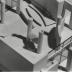 Installation view of Isamu Noguchi, Mitsukoshi Department Store exhibition (Nihombashi Head Store); Model for Faculty Room and Garden, Shin Banraisha, Keio University