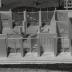 Installation view of Isamu Noguchi, Mitsukoshi Department Store exhibition (Nihombashi Head Store); Model for Faculty Room and Garden, Shin Banraisha, Keio University