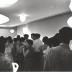 Installation view of Isamu Noguchi Exhibition with visitors, Chuo Koron Gallery
