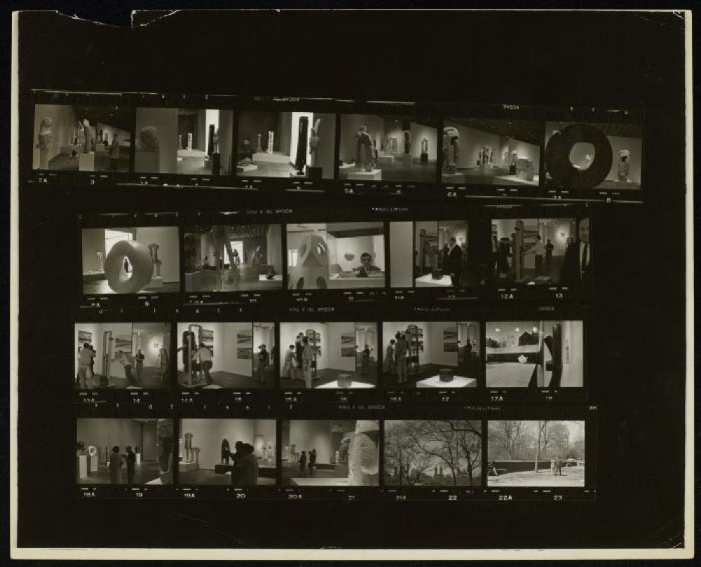 Contact sheet of images from "Isamu Noguchi," Whitney Museum of American Art, New York