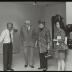 Isamu Noguchi with Bernard Leach, Janet Leach and Mihoko Okamura at Isamu Noguchi opening, Minami Gallery