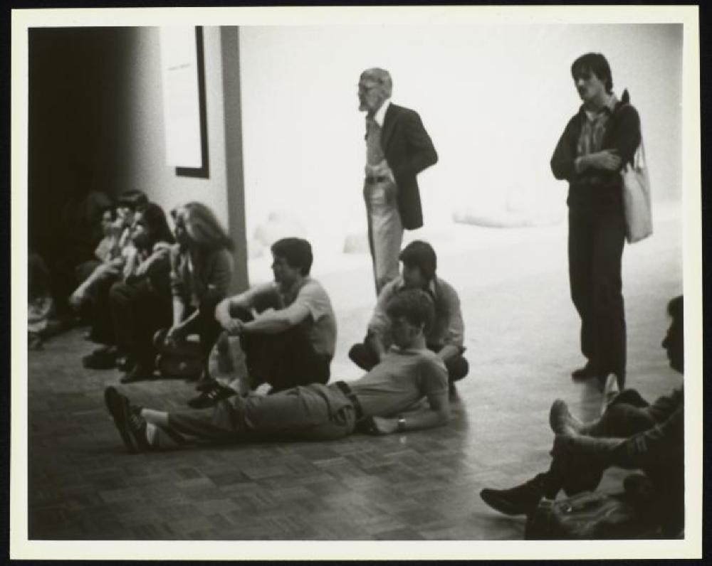 Performance photo from "Noguchi's Imaginary Landscapes," Detroit Institute of Fine Arts 