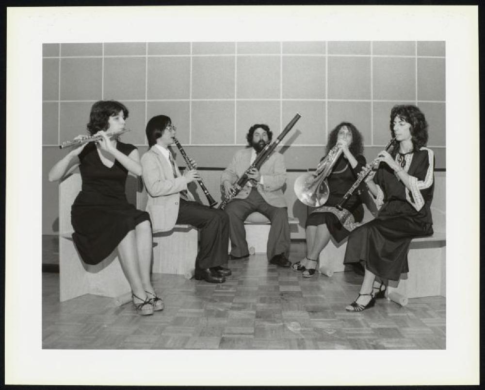 Performance photo from "Noguchi's Imaginary Landscapes," Detroit Institute of Fine Arts