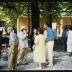 Isamu Noguchi with Henry Geldzahler, Arne Glimcher and others at Isamu Noguchi: What is Sculpture? 1986 Venice Biennale