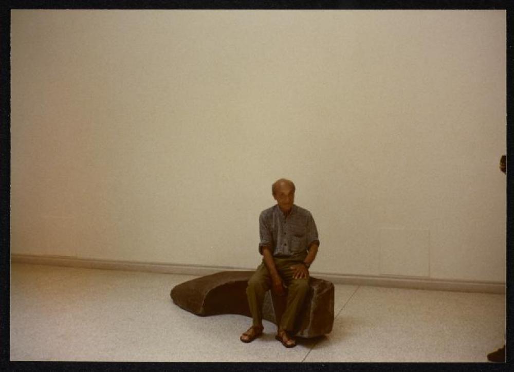 Isamu Noguchi at 'Isamu Noguchi: What is Sculpture?' 1986 Venice Biennale