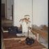 Isamu Noguchi assembling Akari for his exhibition What is Sculpture? at the 1986 Venice Biennale