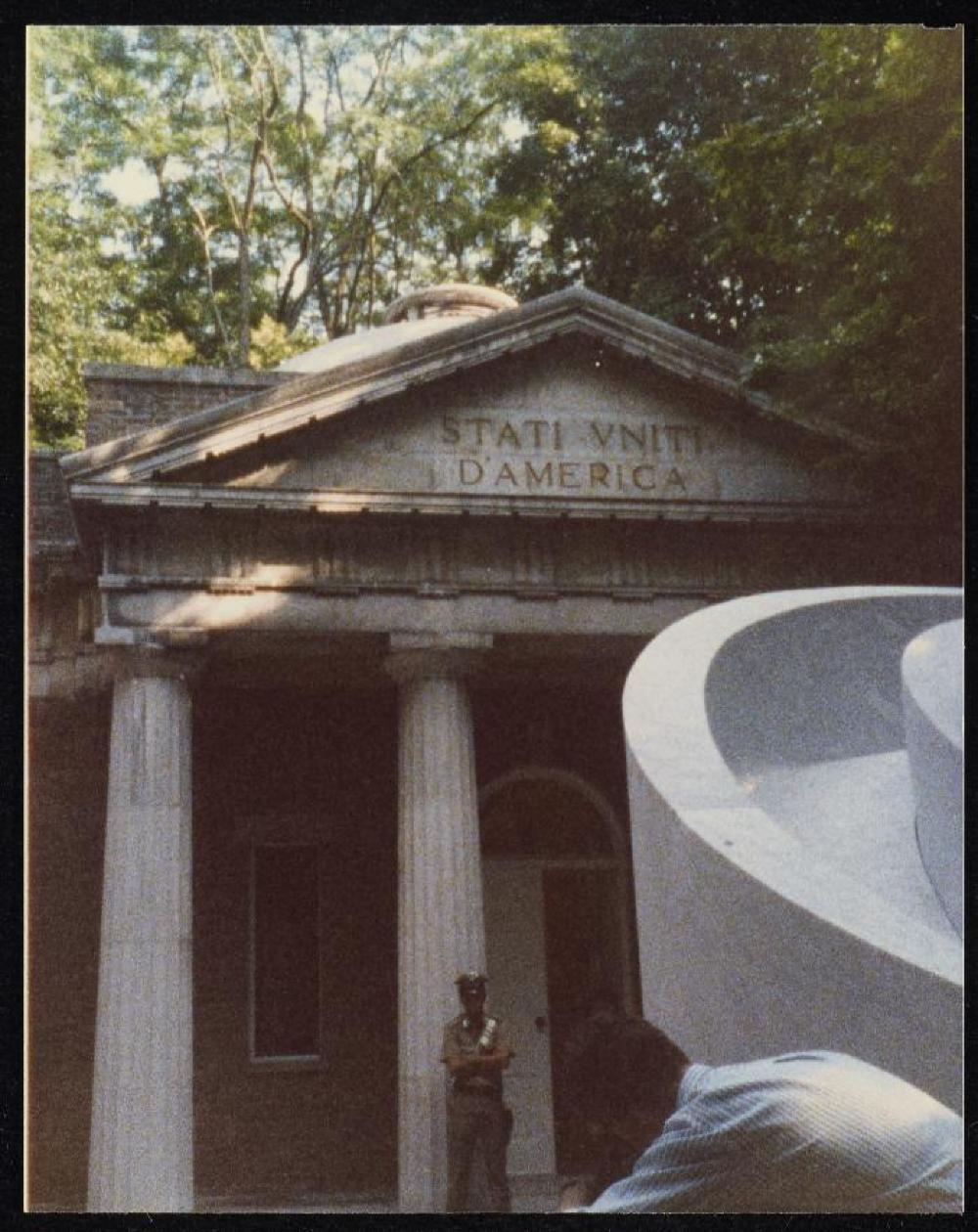 Installation view of Slide Mantra at "Isamu Noguchi: What is Sculpture?" 1986 Venice Biennale