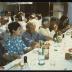 Isamu Noguchi with Gonzalo Fonseca, Ailes Spinden, J.B. Blunk and others at event for Isamu Noguchi: What is Sculpture? 1986 Venice Biennale