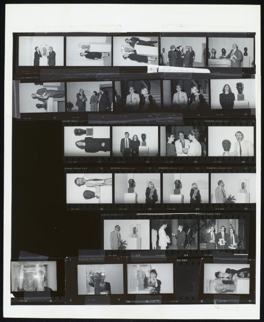 Contact sheet for "Isamu Noguchi Portrait Sculpture" National Portrait Gallery, Smithsonian Institution