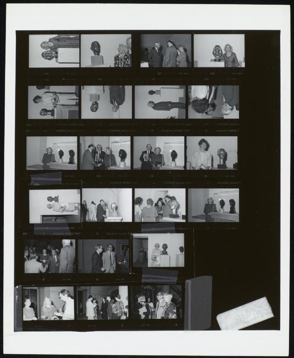 Contact sheet for "Isamu Noguchi Portrait Sculpture" National Portrait Gallery, Smithsonian Institution