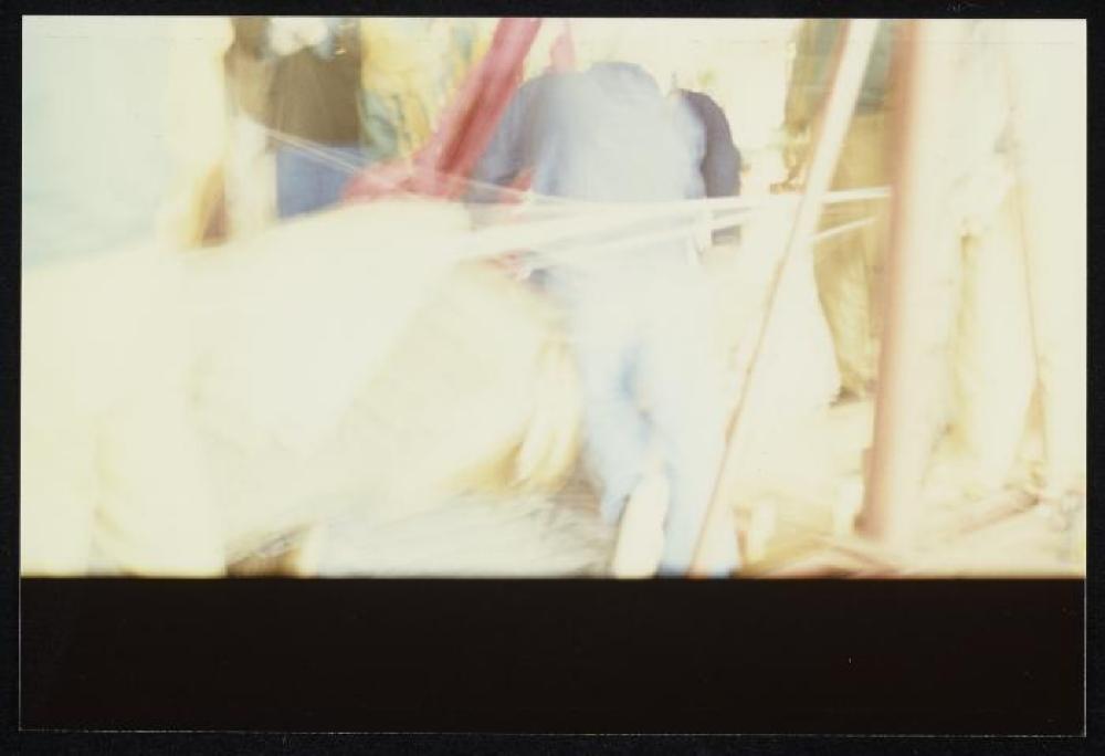 Installation process for "Isamu Noguchi Retrospective 1992," National Museum of Modern Art, Tokyo