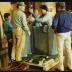 Installation process for Isamu Noguchi Retrospective 1992, National Museum of Modern Art, Tokyo