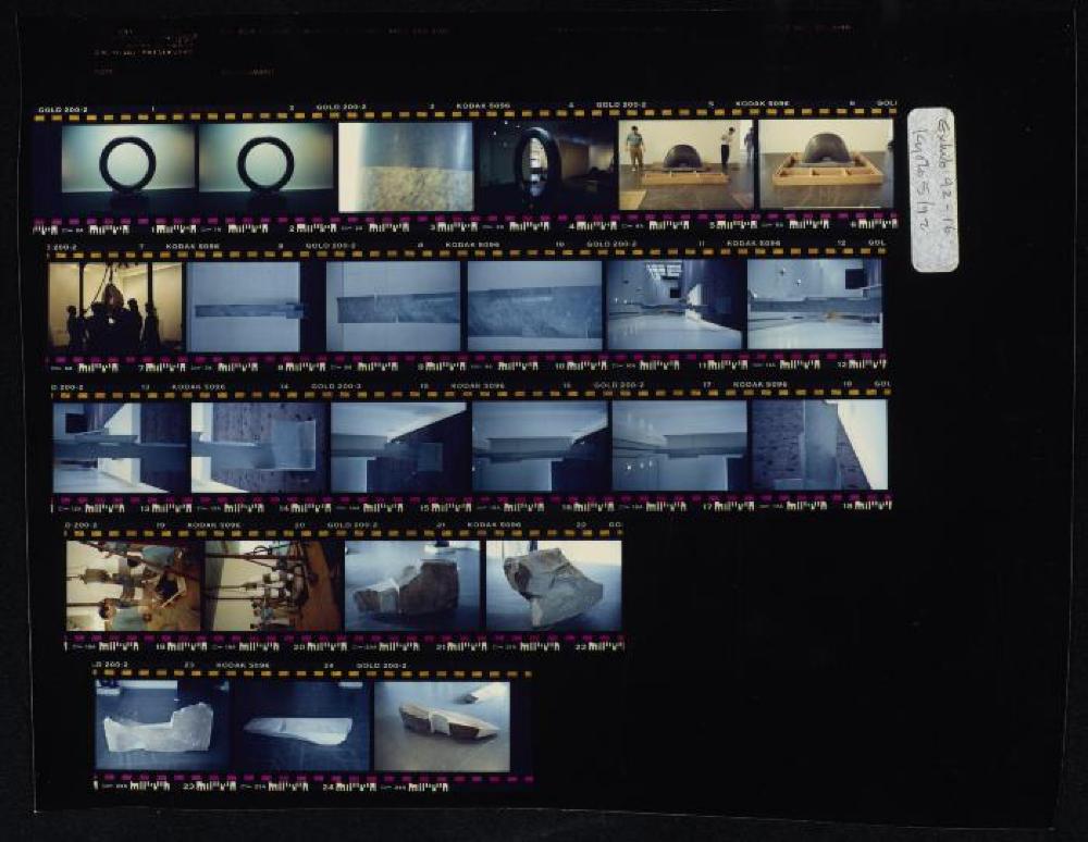Contact sheet for "Isamu Noguchi Retrospective 1992," National Museum of Modern Art, Kyoto (travel venue)