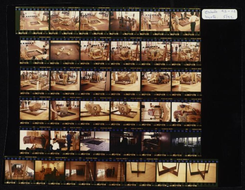 Contact sheet for "Isamu Noguchi Retrospective 1992," National Museum of Modern Art, Kyoto (travel venue)
