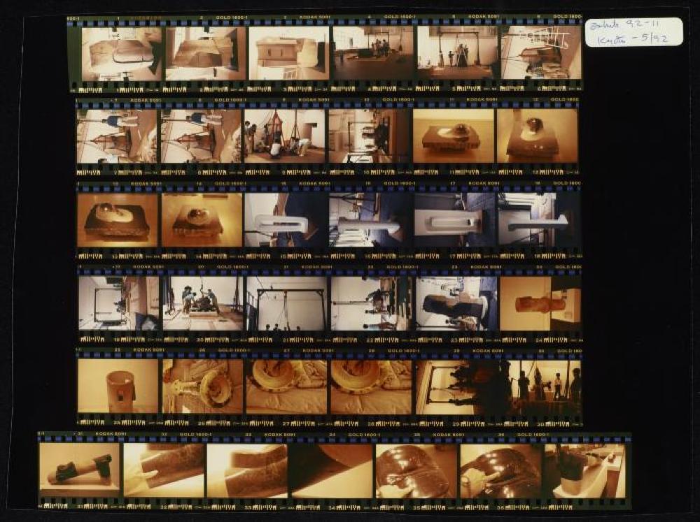 Contact sheet for "Isamu Noguchi Retrospective 1992," National Museum of Modern Art, Kyoto (travel venue)