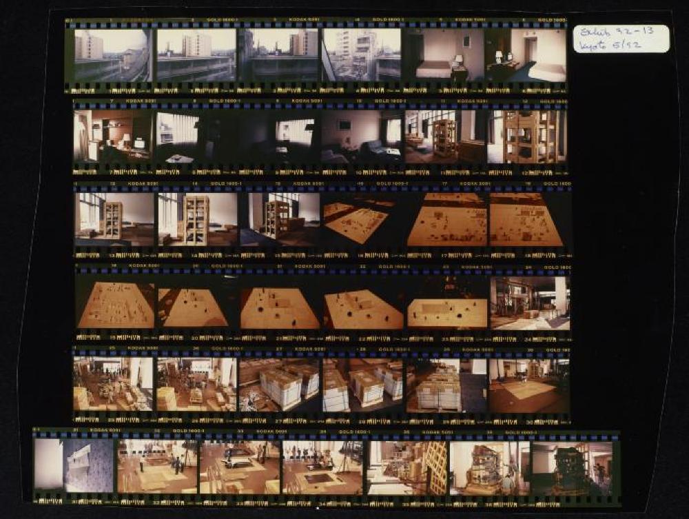 Contact sheet for "Isamu Noguchi Retrospective 1992," National Museum of Modern Art, Kyoto (travel venue)
