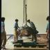 Installation process for Isamu Noguchi Retrospective 1992, National Museum of Modern Art, Kyoto (travel venue)