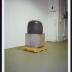Installation process for Relocated, The Noguchi Museum, April 10, 2001 - October 31, 2001.