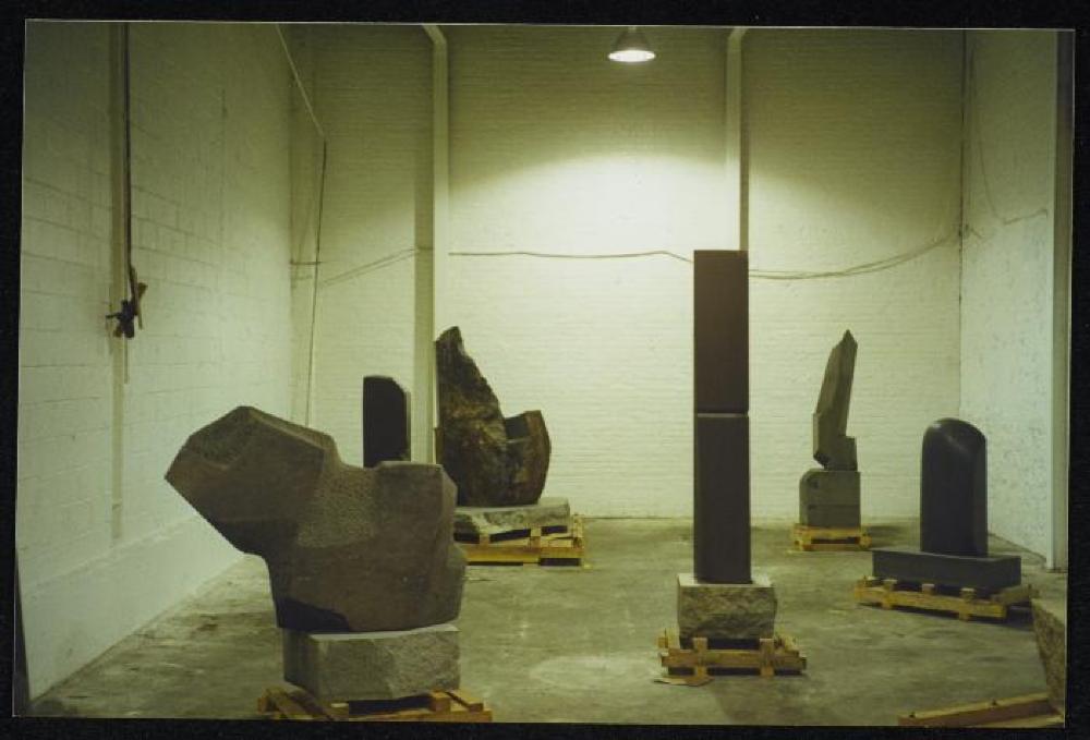 Exhibition image for "Relocated," The Noguchi Museum, April 10, 2001 - October 31, 2001.