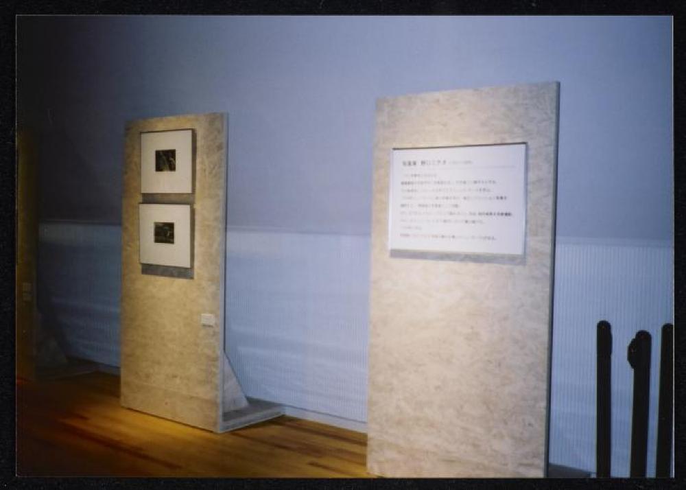 Installation view of "Isamu Noguchi Exhibition in the Glass Pyramid," Moerenuma Park, Glass Pyramid Atrium, July 22, 2003 - August 31, 2003.