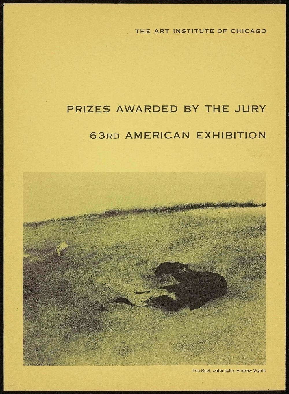 Art Institute exhibition prizes pamphlet